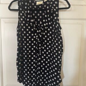 Maeve- Anthropologie Black with white polka dots EUC